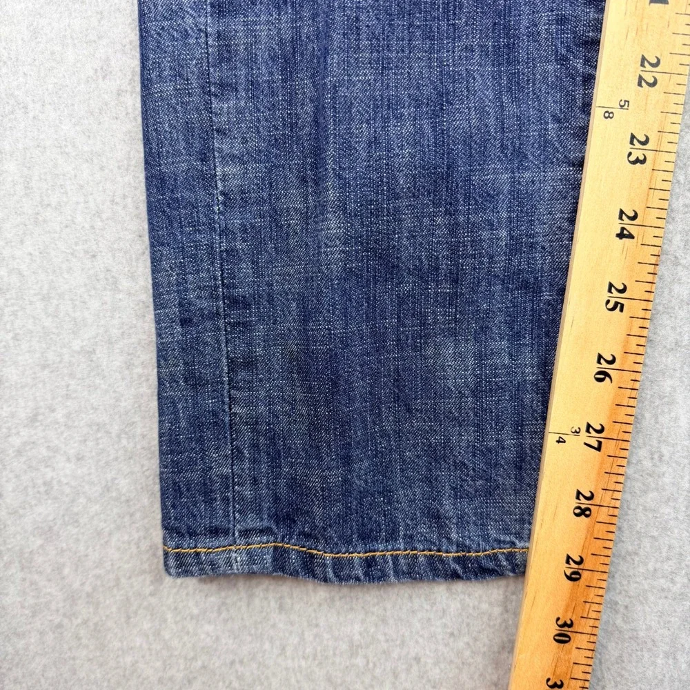 Levis 599 Red Skinny Straight Jeans Mens W30 L30 Medium Wash Blue Denim Low Rise